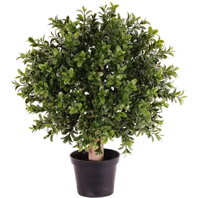 Bellatio Flowers & Plants Bellatio flowers and plants Buxus bol - kunstplant op stam - H34 x D25 cm - UV-bestendig Groen