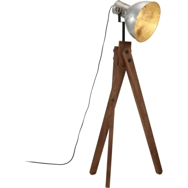 vidaXL Vloerlamp 25 W E27 45x45x120 cm vintage zilverkleurig