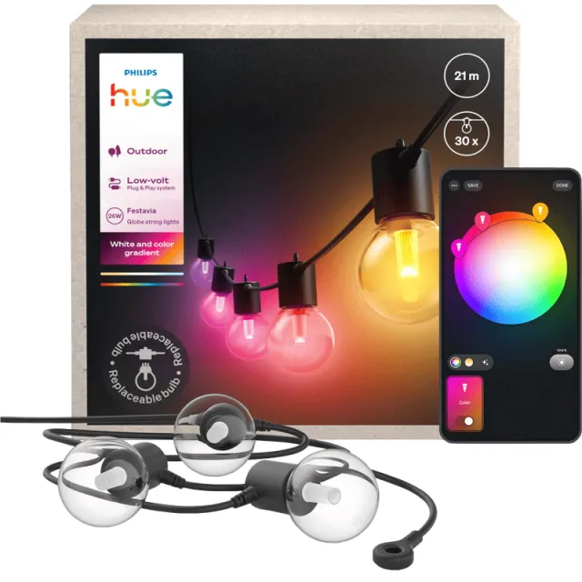Philips Hue Festavia Globe Lichtsnoer - 21 meter