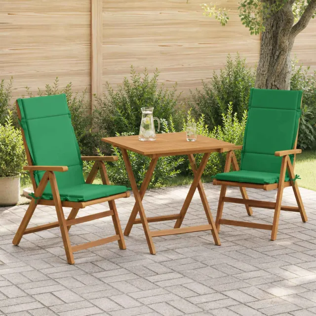 vidaXL Kussen voor stoel met hoge rug GEMERT 2 st 100% Polyester Groen