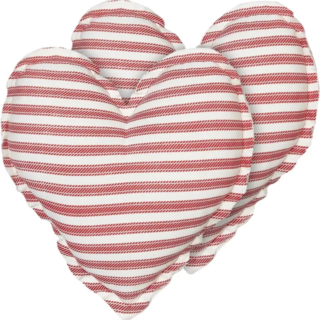 Beliani RUBIA - Sierkussen set van 2 - Wit/Rood - 45 x 45 cm - Katoen