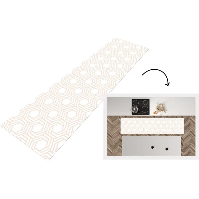 KitchenYeah Keukenloper - Loper keuken - Design - Geometrie - Patroon - Keukenloper vinyl Multicolor