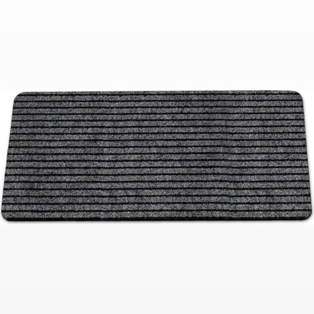 Famanu Schoonloopmat Mischa in grijs, afmetingen 80 x 40 cm, antislip voetmat voor binnen en buiten, wasbaar, ideaal voor hal en entree