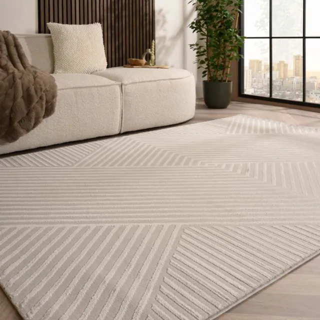 TrueWeave Scandinavisch vloerkleed - Serene Runa zilver 140x200