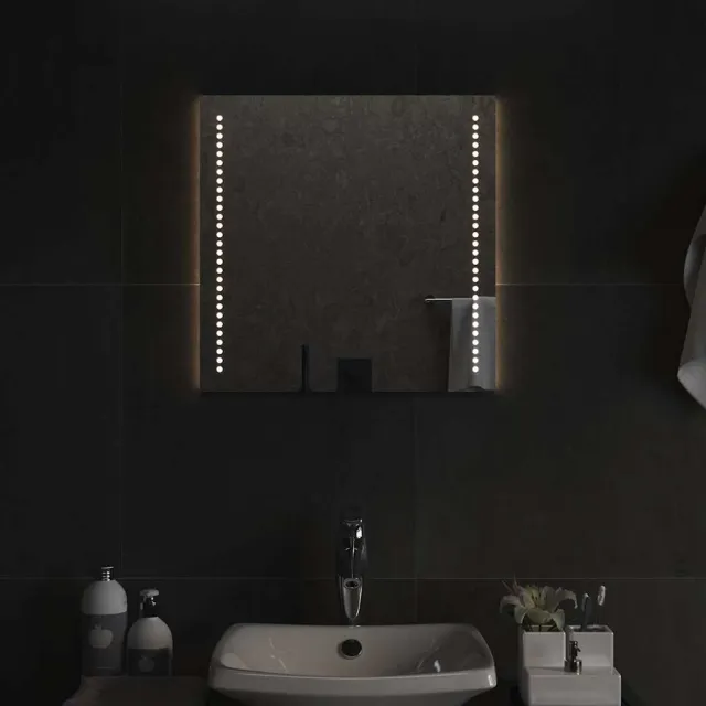 vidaXL Badkamerspiegel LED 50x50 cm Transparent