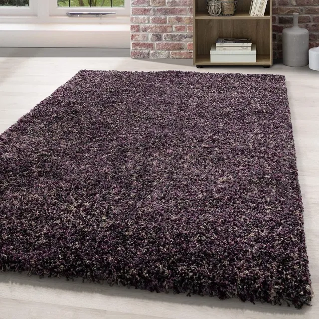flycarpets Lorium Vloerkleed - Paars / Grijs - Hoogpolig - 280x380 cm