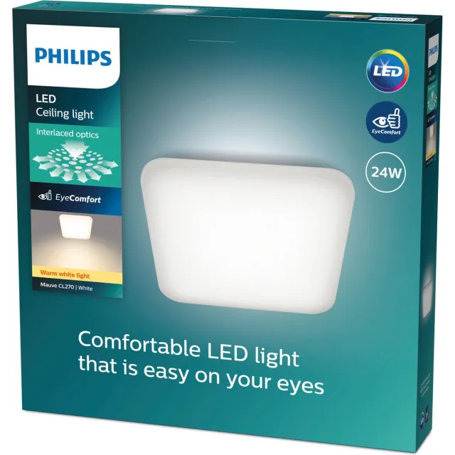 Philips Mauve plafondlamp Wit 2700K 24W