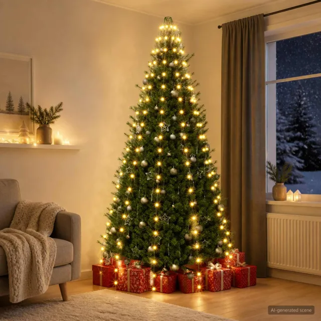 vidaXL Kerstlampjes 210 LED's Warmwit 210 cm