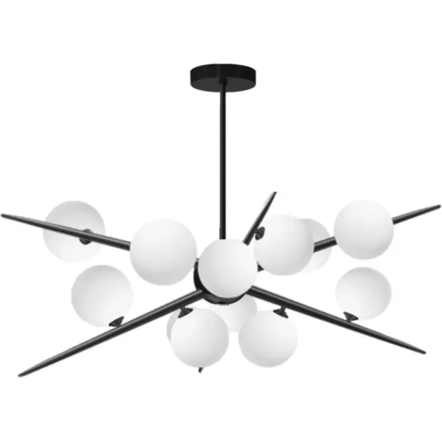 TooLight Plafondlamp - 12 lichtpunten - Modern design - Zwart - G9 fitting
