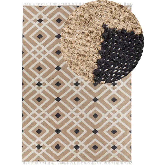 Beliani ESENCIK - Laagpolig vloerkleed - Lichtbeige - 200 x 300 cm - Jute