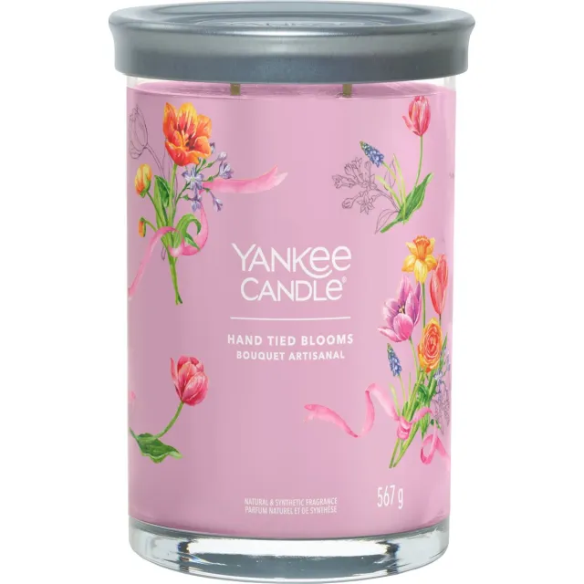 Yankee Candle Hand Tied Blooms Large Tumbler Geurkaars - 100 branduren - twee lonten Roze