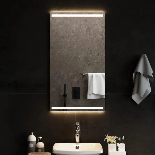vidaXL Badkamerspiegel LED 50x90 cm Transparent
