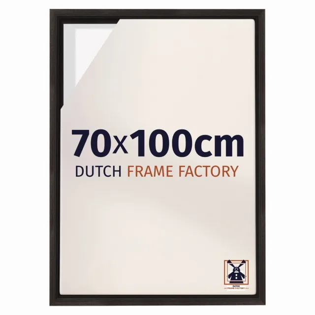 Dutch Frame Factory Baklijst 70x100 cm - Eiken Donker - Geschikt voor Canvasdoek - MDF Baklijst Lausanne