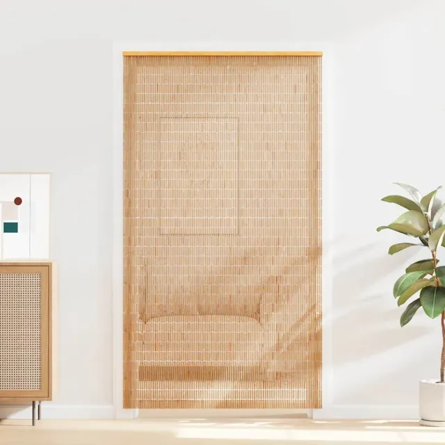 vidaXL Vliegengordijn 120x220 cm bamboe Bruin