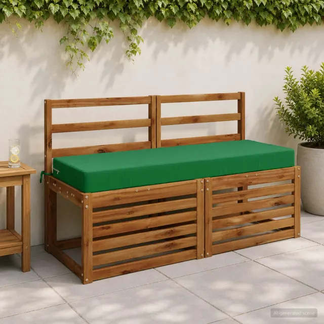vidaXL Rugkussen SOEST 100% Polyester Groen 120 x 40 x 10 cm