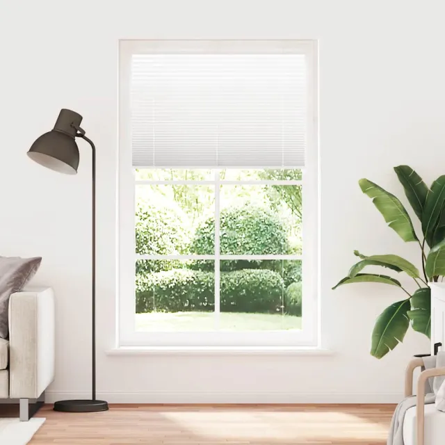 vidaXL Plissé rolgordijn 115x200 cm stofbreedte 114,4cm polyester wit