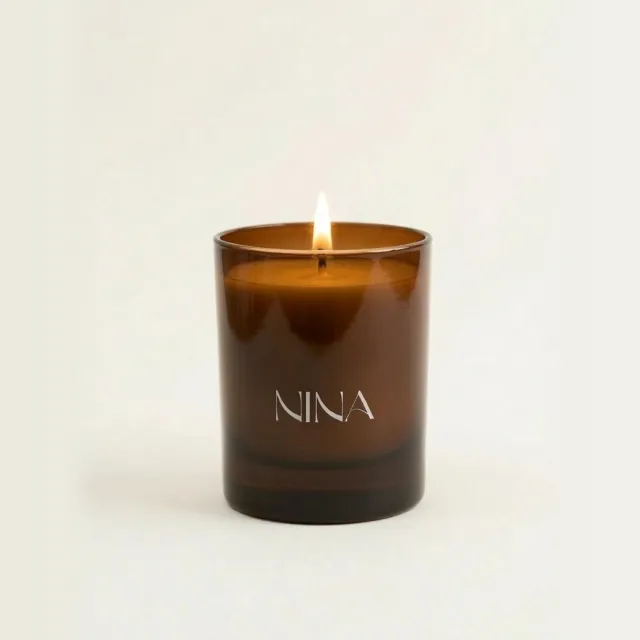 Nina Studio Geurkaars Bloesem – Bamboe & Oranjebloesem – 200g Natural Sojawas – 30Branduren – Handgemaakt Wit