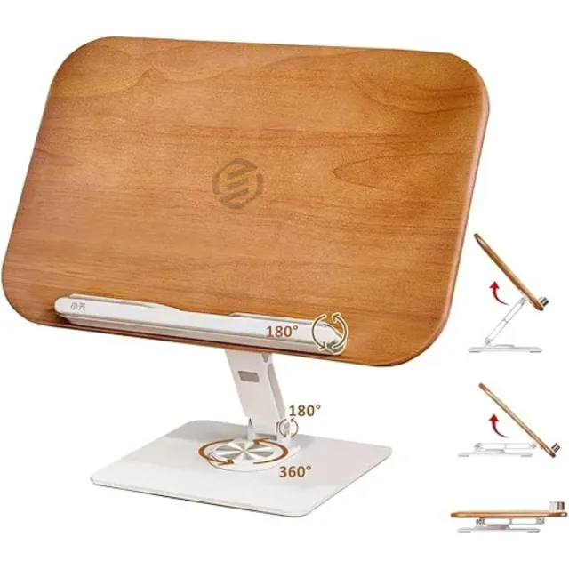 Equivera Boekenstandaard - Boekensteun - Boekenhouder - Boeken Standaard - Leesstandaard - Book holder Bruin