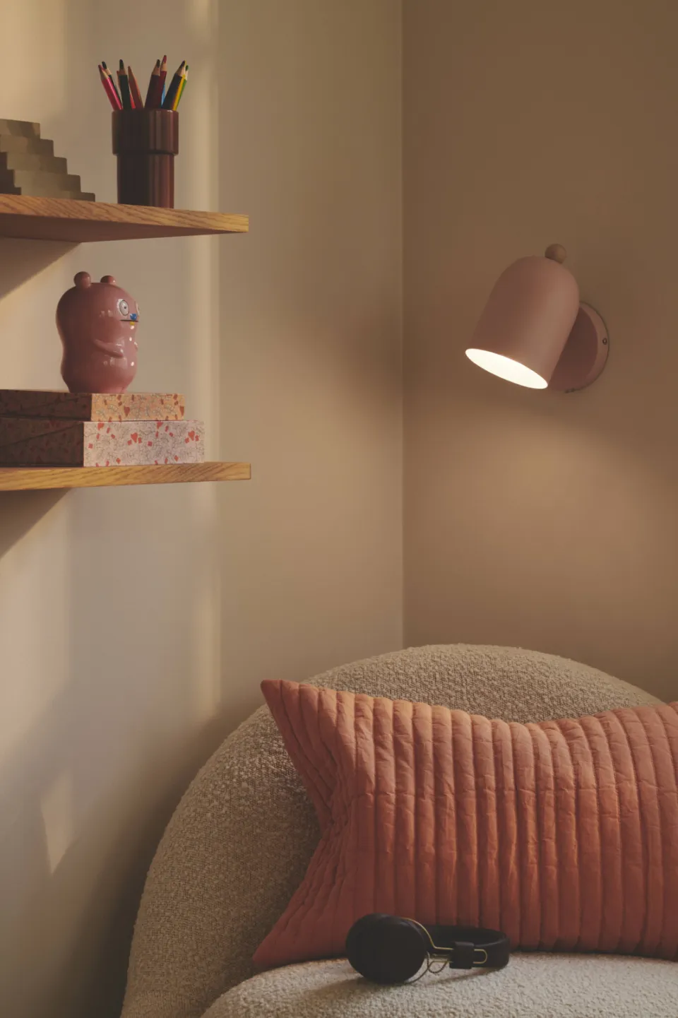 Nordlux Gaston wandlamp oudroze, foto 4