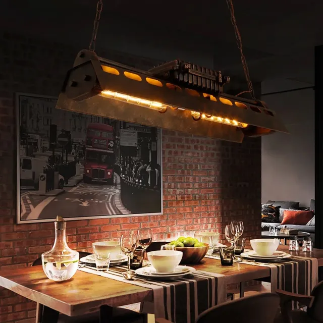 Mrs. Jones Industrieel Metalen Hanglamp - Antieke Houten Kroonluchter - Vintage - Amerikaanse Stijl - Verstelbaar - 78 cm - Moderne Hanglamp