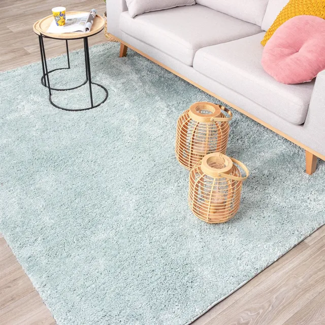 NATURL. Hoogpolig vloerkleed - Lofty Lichtblauw | Haal kleur in huis! - 120x170cm