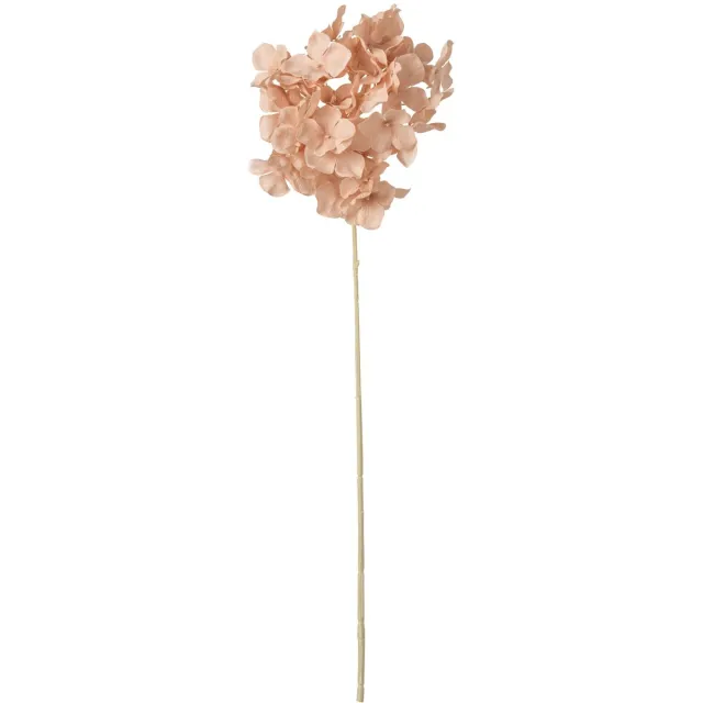 J-Line bloem Hortensia - polyester - lichtroze - 24 stuks