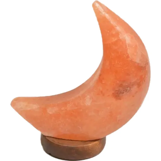 LalaShops Zoutlamp Maan - Oranje - Met Aan/Uit Schakelaar - Led Lampje