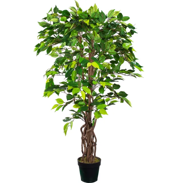HTT Decorations Kunstplant Ficus Groen H125cm - HTT Decorations kunstplanten