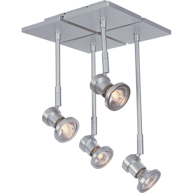 Fantasia X-Base Nubis LED plafondlamp met 4x GU10 5W LED spots, antraciet aluminium afwerking