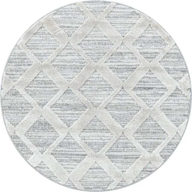 Ayyildiz Hoogpolig vloerkleed, boho-design, grijs, woonkamerkleed, jute achterkant, afmeting