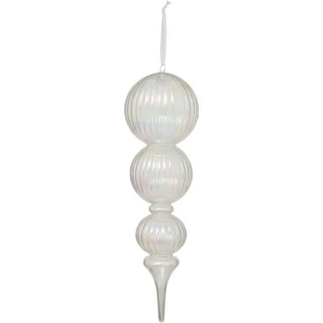 Feeric lights & Christmas Iriserende plastic kerstbal, diameter 35 cm Blanc