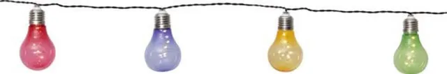 RTM Lighting Solar Feestverlichting 190cm met 10 lampjes -Warm Wit -Tuinverlichting