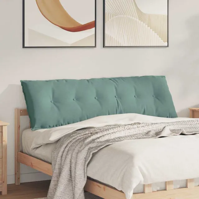 vidaXL Rugkussen Zeegroen 160 x 50 x 19 cm Katoen Stof