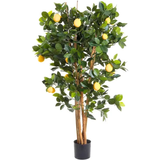 PrettyPlants Kunst Citroenboom 120cm | Citrus Kunstboom | Citroen Kunstplant | Kunstplant voor Binnen | Neppe Citroenboom Groen
