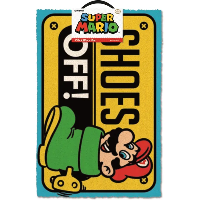 Pyramid International Super Mario - Shoes Off Colour Doormat Geel,Zwart