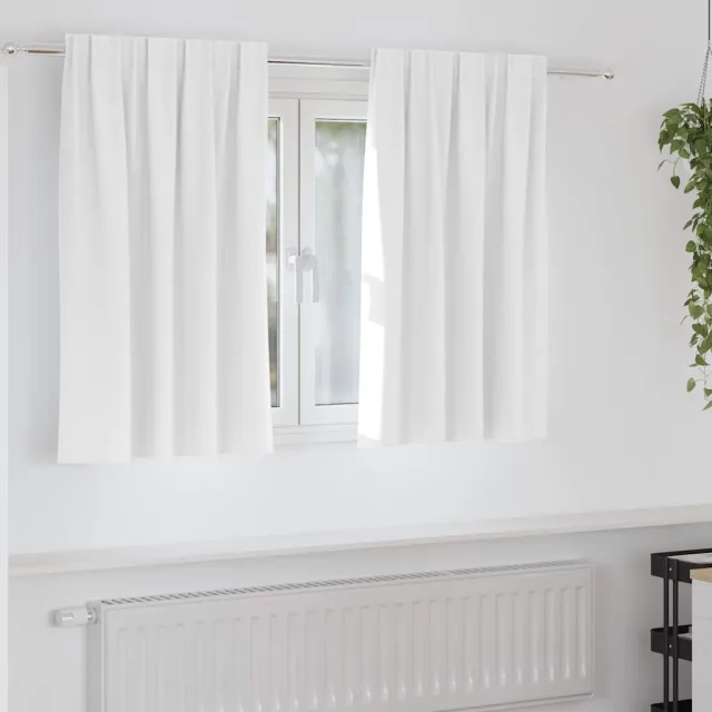 vidaXL Zwart-out Gordijnen met Ringen 2 st Helder wit 140 x 140 cm