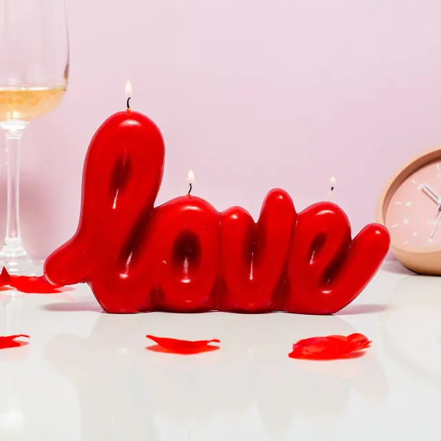 OOTB Love Kaars van OOTB Bordeauxrood,Rood