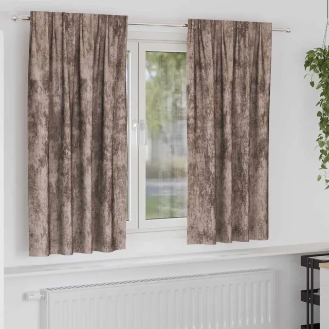 vidaXL Velvet Gordijnen 2 st Cappuccino 175 x 140 cm Fluweel bruin