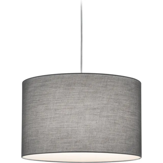 BES LED LED Railverlichting - Hanglamp - Trion Dual Hotia - 2 Fase - E27 Fitting - Rond - Mat Grijs - Aluminium