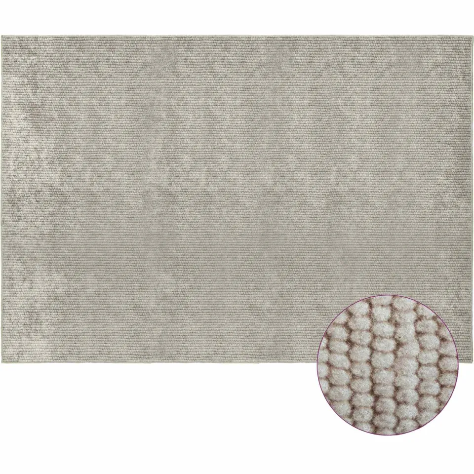 vidaXL Vloerkleed Beige 190 x 300 cm 100% Polyester 3 mm Wasbaar