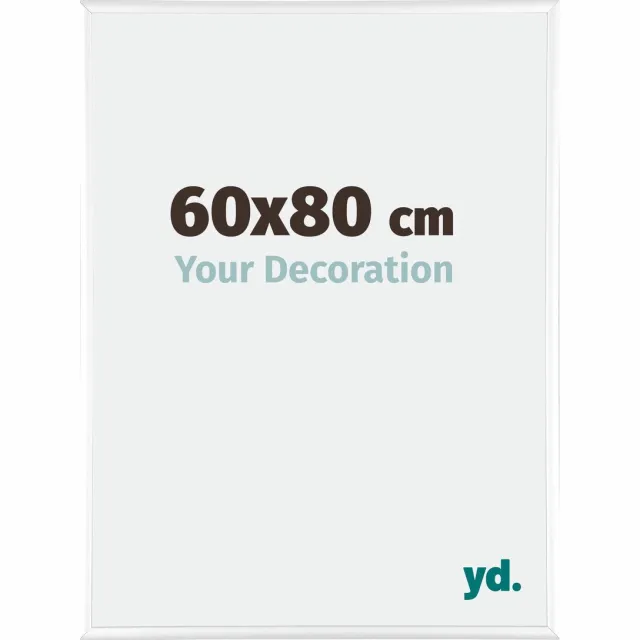 yd. Your Decoration - Fotolijst 60x80 cm - Aluminium - Wit Hoogglans - Kent