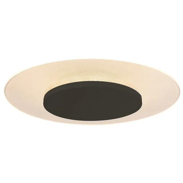 Steinhauer Plafonnière Lido Zwart Ø28 cm 1100 Lumen Elektronica Kunststof Metaal Steinhauer