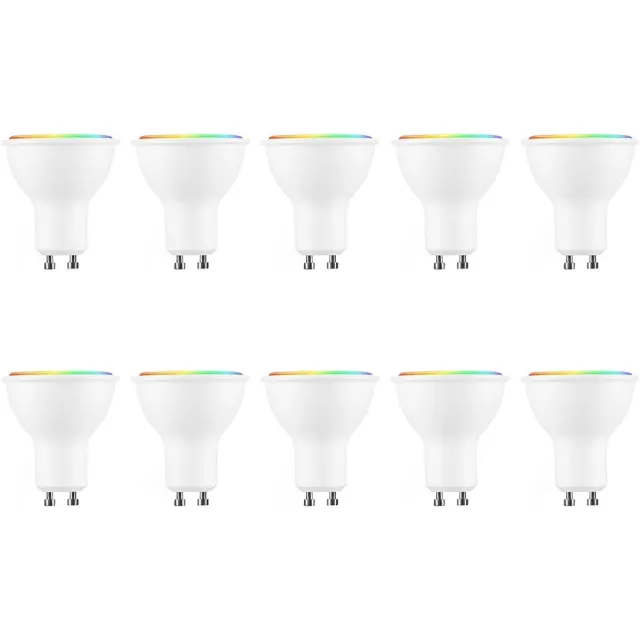 Modee Smart GU10 Led Lamp - 4.7W - Slimme Lamp - RGB en Kleurtemperaturen - App Bediening - WiFi LED Spot - 10 Stuks
