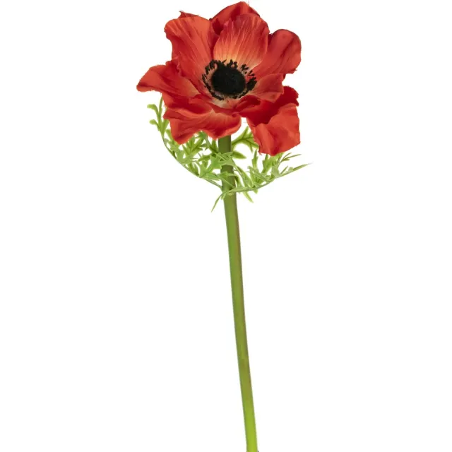 Greenmoods Kunst Anemoon Deluxe Rood - Kunstbloem Anemoon - 43 cm