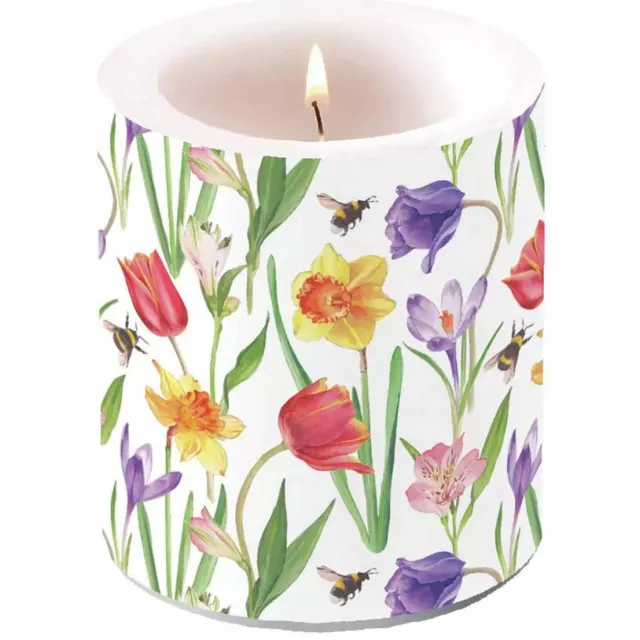 Ambiente Europe Ambiente kaars Flowers In Spring Gemengde kleuren