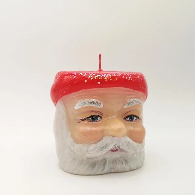 Van Licht Kerstman Figuurkaars wit/rood