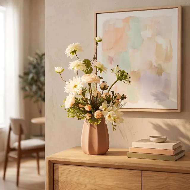 maxifleur Kunstplanten Kunst veldboeket Saar Frankfurt 50cm Wit