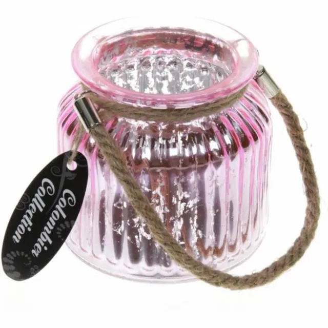 Colombier Lantaarn Jinga Roze 11cm Glas