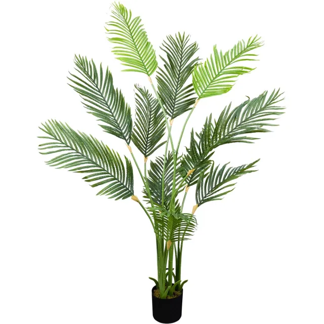 Decovego Kunstmatige Arecapalm, 170 cm, Groen, Gemaakt van kunststof, Kunstplant voor Thuis & Kantoor, Allergievriendelijk & Gemakkelijk te onderhouden