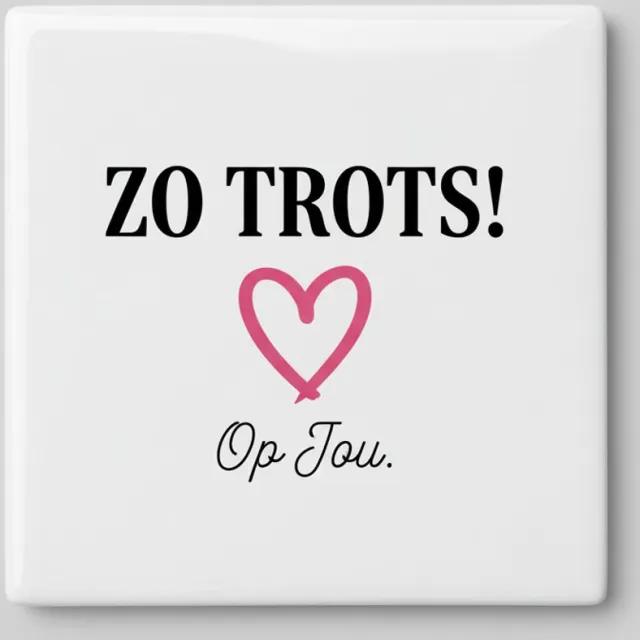 Nevolis Zo Trots Op Jou Inspirerende Tekst Tegel met Hart – Woondecoratie Cadeau – 15 x 15 cm Multi Color
